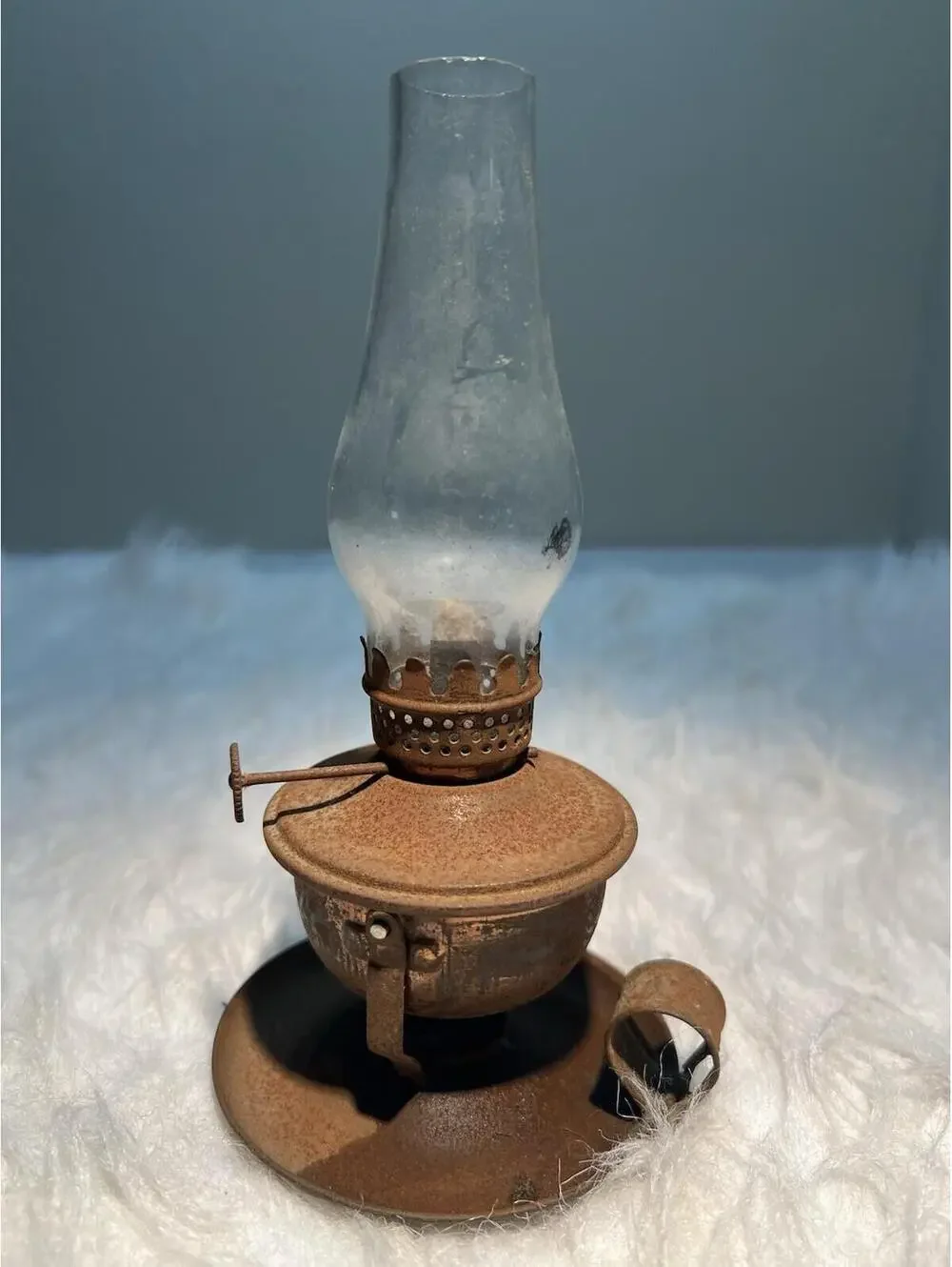 Vintage oil lamp Marbo Lite made in Hong Kong Original Glass